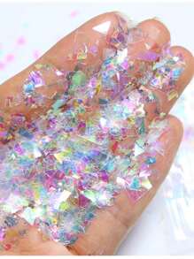 10g/Bag Holographic Nail Glitter Flakes Sparkly 3D Asymmetrical Shiny Sequins Nails Supplies Polish Manicure Nail Art Decorations DIY Nail Charms Nail Gems