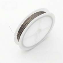 1pc Stainless Steel Wire DIY Thread String With Large Metal Ring & Beads For Handmade Jewelry Making Accessories