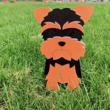 Novedosa y creativa maceta con forma de Yorkshire Terrier - Negro - Ver 4