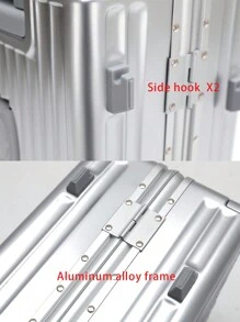 1 件 20 英寸大容量行李箱，带杯架、挂钩、万向轮、TSA 行李锁、笔记本电脑口袋和铝合金边缘，适合商务/学校旅行、男女通用礼物、旅行用品 USB 端口杯架行李箱手提行李箱随身携带行李箱旅行度假蜜月假期出国留学毕业假期必备品旅行配件礼物的理想选择，男女男孩女孩学生情侣巡航宿舍必备品大学宿舍必备品学校旅行行李箱手提箱随身携带 - 黑色 - 查看 6