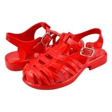 Kids Flat Sandals - Red - View 1
