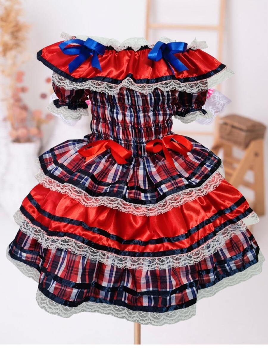 Young Girls Dresses - Red - View 1