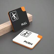 Acrylic Creative Glass Door Sliding Sign Sliding Door Indicator Sign Best Gifts Birthday - Push-pull Card - View 5