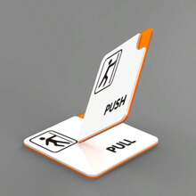 Acrylic Creative Glass Door Sliding Sign Sliding Door Indicator Sign Best Gifts Birthday - Push-pull Card - View 4