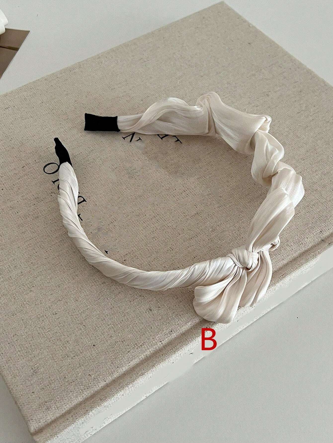 AEGYPIUS Cerchietto Per Capelli Con Grande Fiocco Annodato - Fascia Larga Turban Rosa, Accessorio Donna Elegante - 2