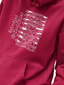 Men Hoodies - Màu Đỏ Sâu - Xem 1