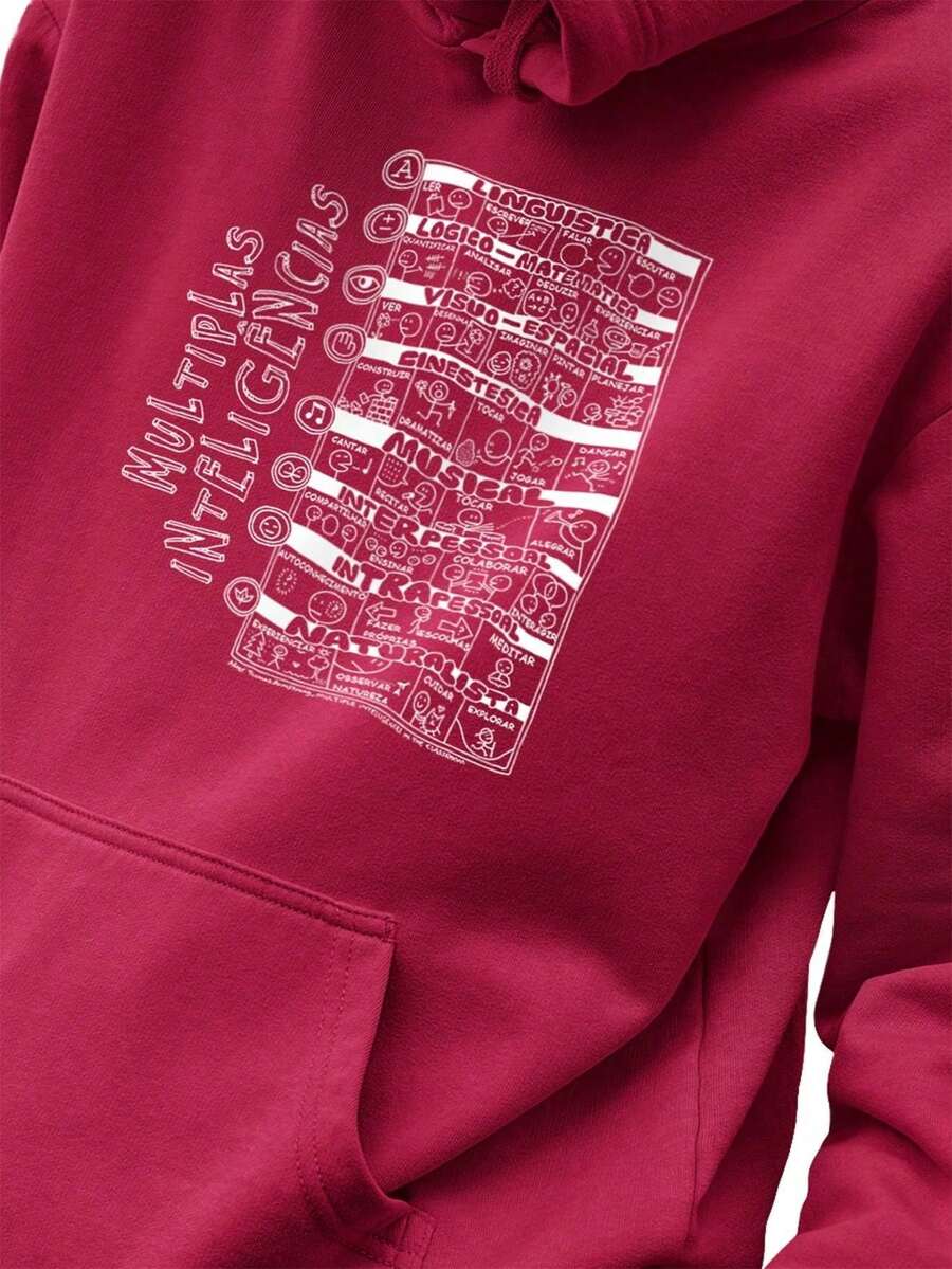 Men Hoodies - Màu Đỏ Sâu - Xem 1