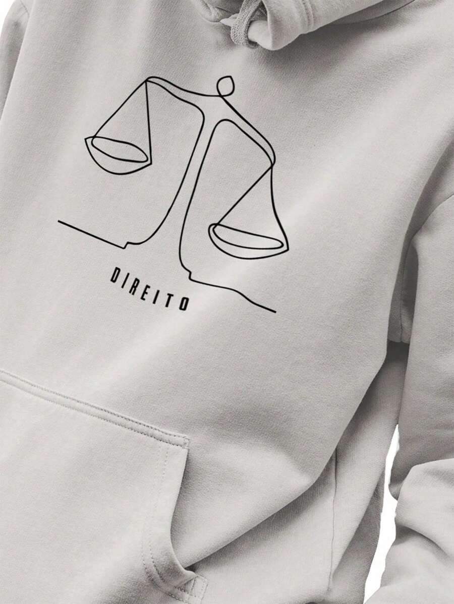 Men Hoodies - 灰色 - 查看 1