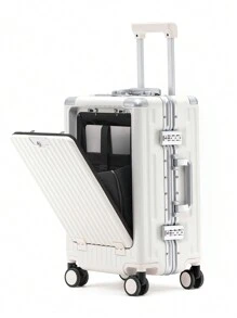 1 pieza Maleta grande duradera de 20 pulgadas con portavasos, gancho, ruedas giratorias de 4 ruedas, cerradura aprobada por TSA, bolsillo para computadora portátil, marco de aluminio. Adecuado para viajes de negocios, escuela, unisex, gran regalo para viajeros. Maleta con puerto USB, portavasos, maleta de mano para vacaciones, luna de miel, vacaciones, estudios en el extranjero, graduación, artículos esenciales para vacaciones, accesorios de viaje, opción ideal para regalos para hombres, mujeres, niños, niñas, estudiantes, parejas, accesorios esenciales para barco, dormitorio universitario, escuela, maleta de viaje, equipaje de mano