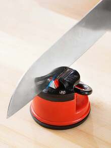 1pc Suction Cup Sharpening Tool For Household Iron Kitchen Knife, With Suction Cup And Sharpening Stone - Multicolor - View 1