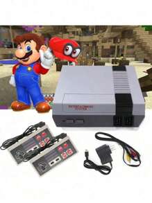 Consola de juegos retro clásica, salida AV,Mini Consola De 620 Juegos retro TV de 8 bits para recordar tu infancia Consola de juegos retro clásica, salida AV, sistema de videojuegos NES de 8 bits, 620 juegos integrados con 2 controladores clásicos