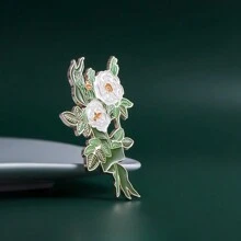 1pc Forest Plant Flower Hydrangea Metal Badge, Corsage Accessories Brooch, Suitable As A Gift To Friends Valentine's Day Valentines Dress Accessories Pin For Clothes Bag Charm
