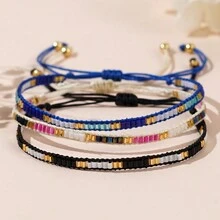 1pc Tight & Elegant Handmade Rice Bead Bracelet, Perfect For Women To Wear Daily Or As A Festival Gift - MG-b24030904 - View 1