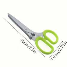 1pc 5 Blade Kitchen Herb Shears - Perfect For Chopping Basil, Chive, Parsley And More - Easy To Use And Durable - Green - View 9