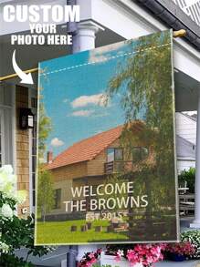 Personalized Garden Flag With Custom Photo, Linen Double-Sided Printed Garden Decoration Flag