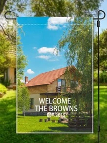Personalized Garden Flag With Custom Photo, Linen Double-Sided Printed Garden Decoration Flag