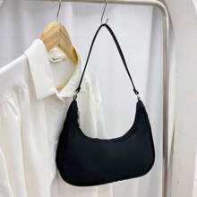 Bolsa Alforje de Nylon, Bolsa de Ombro Leve e Pequena de Cor Sólida, Casual de Negócios, Portátil, para Adolescentes, Mulheres Universitárias, Trabalhadores de Colarinho Branco, Perfeita para Escritório, Faculdade, Escola Primária, Escola Média, Escola Secundária, Trabalho, Negócios, Deslocamento