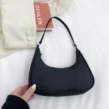 Bolsa Alforje de Nylon, Bolsa de Ombro Leve e Pequena de Cor Sólida, Casual de Negócios, Portátil, para Adolescentes, Mulheres Universitárias, Trabalhadores de Colarinho Branco, Perfeita para Escritório, Faculdade, Escola Primária, Escola Média, Escola Secundária, Trabalho, Negócios, Deslocamento