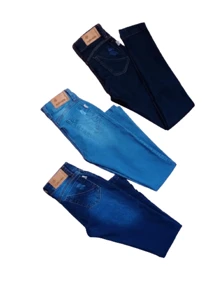 Kit 3 calça Feminina Jeans  Infantil Juvenil top
