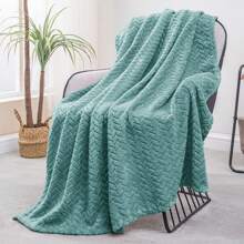 Soft Cozy 3D Decorative Jacquard Flannel Blankets, Lightweight Fuzzy Plush Warm Throws For All Seasons