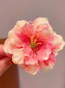 1 peça de grampo de cabelo estilo fada para meninas com flores, acessório de cabeça floral coreano, acessório fofo para cabelo de meninas para uso diário