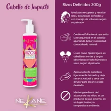 Rizos definidos, crema para peilar para chinos rizos Nekane Crema humectante activadora de rizos con manteca de karité para cabello natural 300 ml - Blanco y Negro - Ver 6