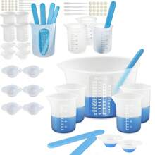 DIY Resin Mixing Kit Including Silicone Resin Measuring Cup, Mixing Cup, Silicone Mixing Stick, Epoxy Resin, Mold, Jewelry Making, Waxing, Easy To Clean