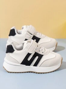 女童軟底運動鞋，男童時尚休閒鞋，幼兒學步用防滑鞋 - 黑色 - 查看 4