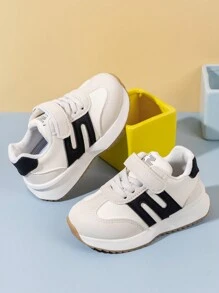 女童軟底運動鞋，男童時尚休閒鞋，幼兒學步用防滑鞋 - 黑色 - 查看 5