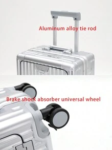 1 件 20 英寸大容量行李箱，带杯架、挂钩、万向轮、TSA 行李锁、笔记本电脑口袋和铝合金边缘，适合商务/学校旅行、男女通用礼物、旅行用品 USB 端口杯架行李箱手提行李箱随身携带行李箱旅行度假蜜月假期出国留学毕业假期必备品旅行配件礼物的理想选择，男女男孩女孩学生情侣巡航宿舍必备品大学宿舍必备品学校旅行行李箱手提箱随身携带 - 黑色 - 查看 8