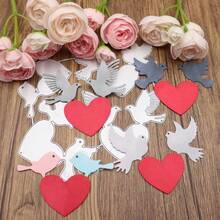 1入動物主題兒童生日賀卡裝飾機，壓痕鈦鋼拼貼工具，用於裝飾、DIY、藝術項目，包括企鵝、鴿子、蜜蜂、蝴蝶、猴子和獅子圖像 - 款式4 - 查看 7