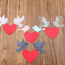 1入動物主題兒童生日賀卡裝飾機，壓痕鈦鋼拼貼工具，用於裝飾、DIY、藝術項目，包括企鵝、鴿子、蜜蜂、蝴蝶、猴子和獅子圖像 - 款式4 - 查看 1