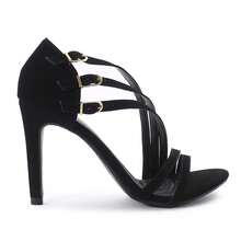 Sandália Salto Fino Alto Tiras Confortável Feminina P94