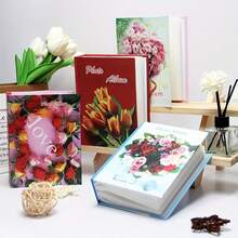 6-Inch 100 Sheets Insert Page Small Photo Album, Large Capacity Family Album, Couple Memory Book - White - View 5