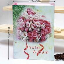 6-Inch 100 Sheets Insert Page Small Photo Album, Large Capacity Family Album, Couple Memory Book - White - View 2
