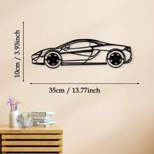 1pc Decoração de parede de ferro em forma de carro de luxo, modelo de carro minimalista, decoração de casa, presente para entusiastas de carros, homens e crianças. Adequado para sala de estar, quarto, escritório, uso interno e externo., Decoração de casa, Decoração de quarto, Decoração de parede