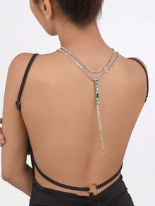 1入款極簡INS風格時尚奢華雙層鑲鑽項鍊，適合女士日常佩戴、宴會等正式場合，非常適合當做送女友或閨蜜的生日禮物 - 星星 - 查看 5