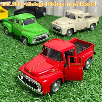 Simulation 1:32 Alloy Vintage Pickup Truck Model Children's Toys Automobile Pendulum Parts Huili Car Model Boy Toys Christmas, Cars Pixar, Car Gifts, Toy Bus, Racing Car, Toys Boys, Truck Car,Toys For Boys,Cars,Boy Toys,Cars Pixar,Toys For Boys,Car Toy,Back To School