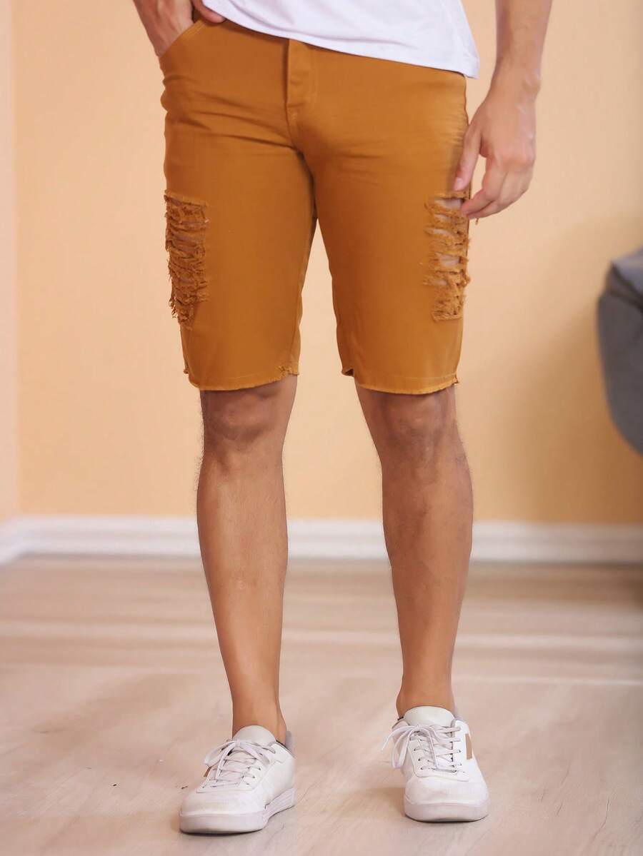 Men Shorts - 黃色 - 查看 1