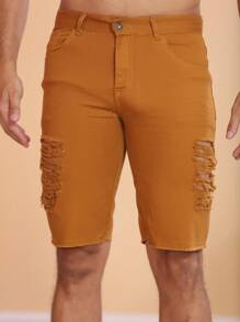 Men Shorts - 黃色 - 查看 5