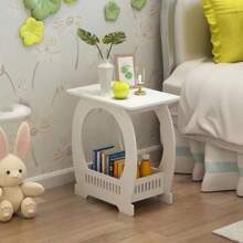 1 pieza Mesa esquinera simple y casual para sala de estar/dormitorio/sala de estar/sofá, estante de almacenamiento para la mesita de noche, mesa de revistas para balcón - Multicolor - Ver 2