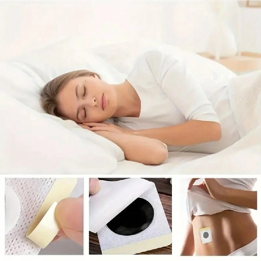 30 piezas/paquete Parche abdominal de cuidado, parche de ombligo suave y no irritante - Blanco - Ver 1