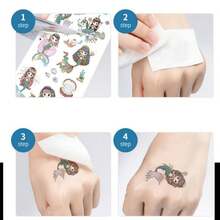 10pcs Random Cartoon Style Temporary Tattoos For Kids, Suitable For Both Boys And Girls, Ideal For Parties And Festivals, Unique Gift - Multicolor - View 11