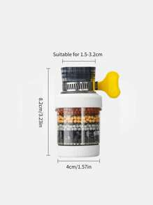 Filtros para montaje en grifo, purificador de agua para grifo de cocina, filtración de carbón activado que elimina cloro, flúor, metales pesados y agua dura para el hogar, cocina y baño - Artículos, accesorios y utensilios de cocina - Blanco - Ver 6