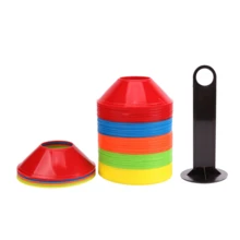 50pcs Cones Set With Tray And Bag, Mix Of 5 Colors, Ideal Obstacles Training Equipment For Football, Including Sign Discs And Cones - Multicolor - View 5