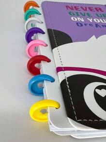Caderno inteligente Luxo Panda capa dura DIsco 8/10/11 de courino A5/B5/A4 - Multicolorido - Visão 3