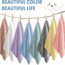 5 cái/10 cái/20 cái Khăn lau màu trơn, Khăn tay trơn gia dụng, Khăn vuông nhỏ, Khăn thấm mềm cho phòng tắm gia đình, Đồ dùng phòng tắm, 9,8 * 9,8in - Nhiều màu - Xem 2