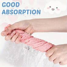 5 cái/10 cái/20 cái Khăn lau màu trơn, Khăn tay trơn gia dụng, Khăn vuông nhỏ, Khăn thấm mềm cho phòng tắm gia đình, Đồ dùng phòng tắm, 9,8 * 9,8in - Nhiều màu - Xem 4