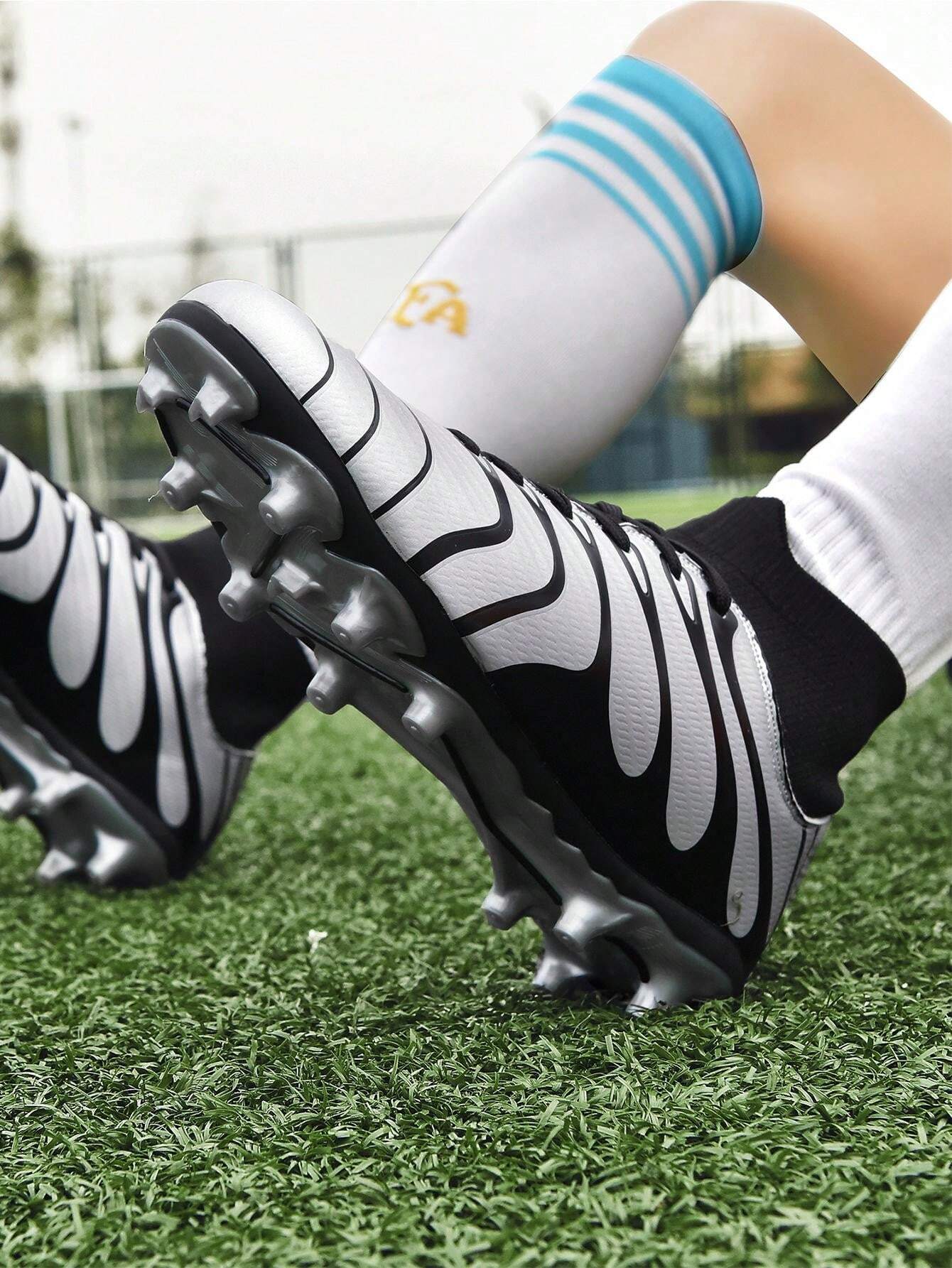 Chaussures De Football BLBK Pour Homme - Crampons Hauts, Sport, Entraînement Extérieur