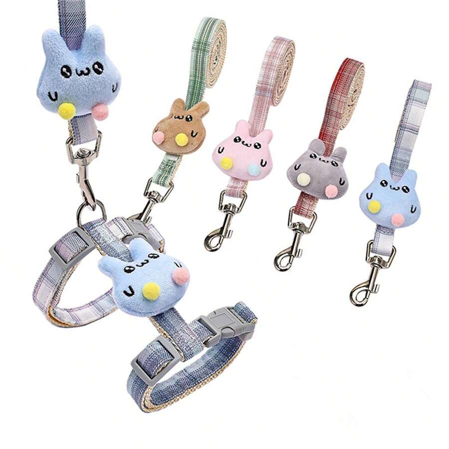 绿色猫狗散步牵引绳，防逃跑，户外宠物背带项圈 - 綠色 - 查看 1